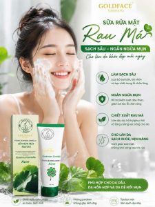 Sữa Rửa Mặt Rau Má Goldface GF01.