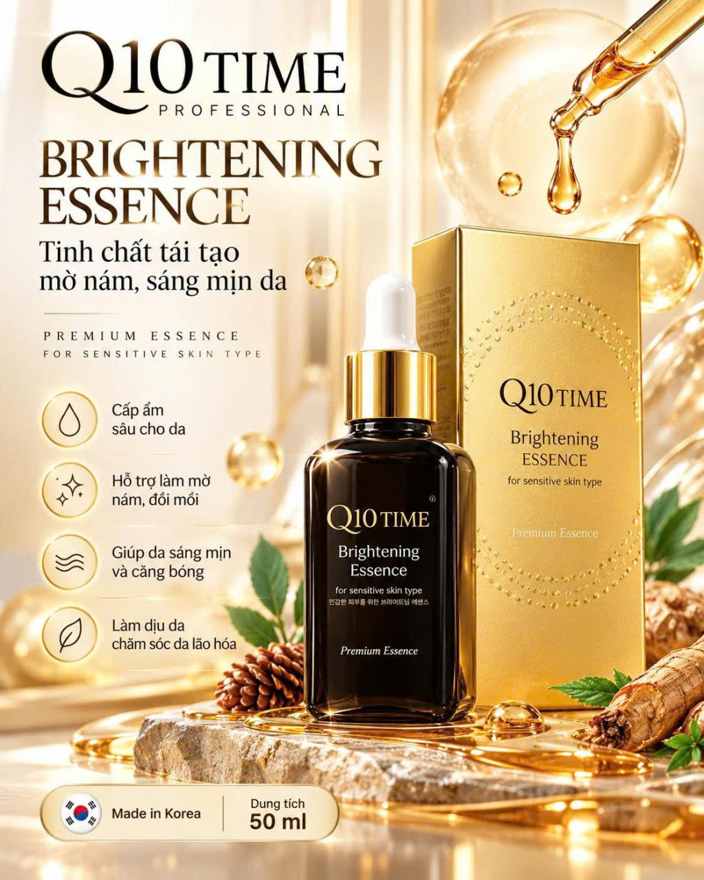 Tinh Chất Mờ Nám Essence Q10Time Q02